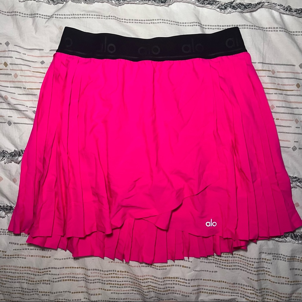 Pink Alo Yoga Aces Tennis Skirt